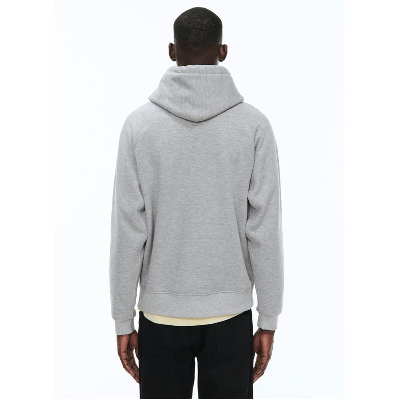 Sudadera con capucha de punto de algodón - Gris medio