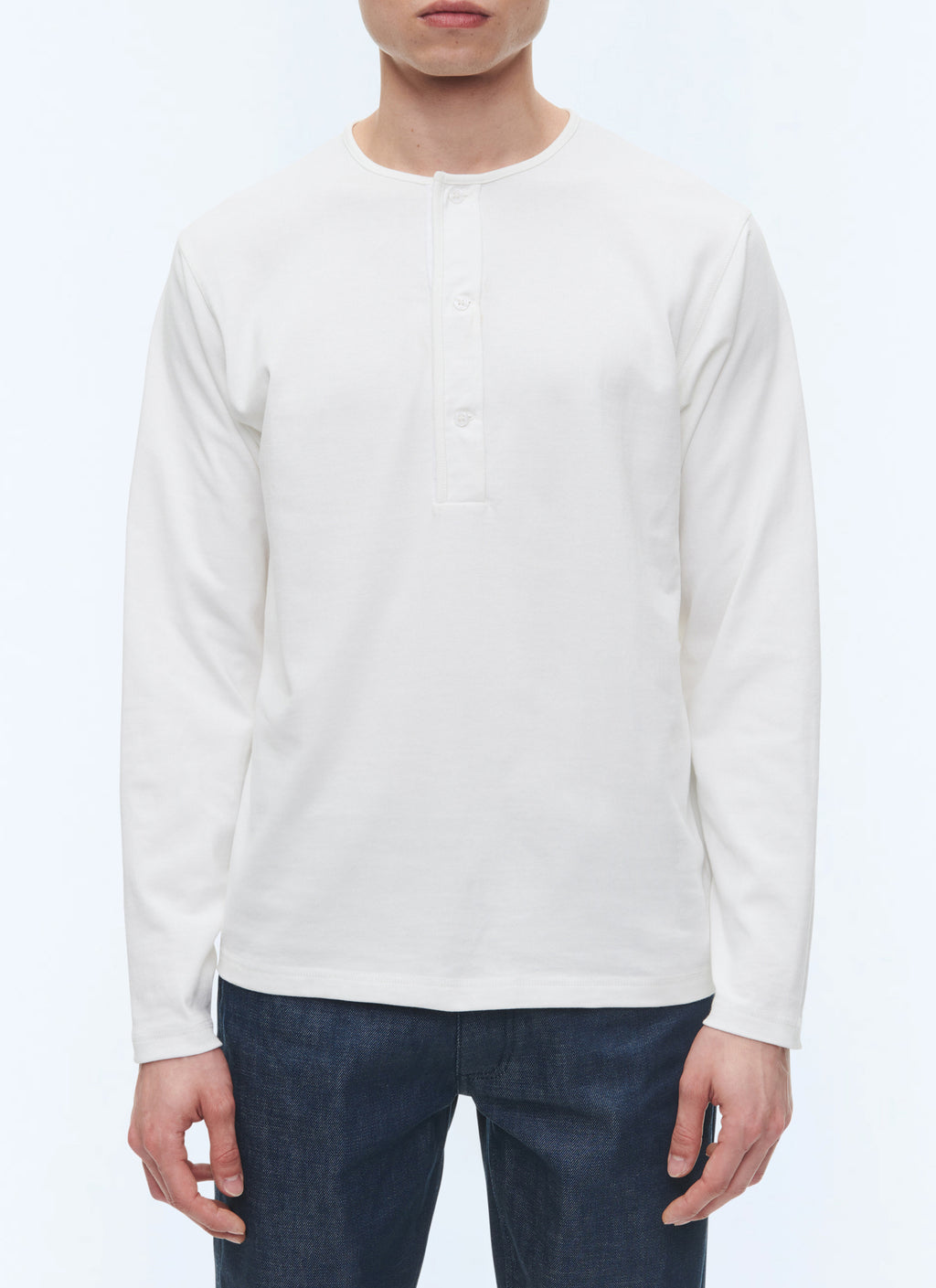 Tee-Shirt Henley - Blanc