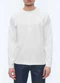 Tee-Shirt Henley - Blanc