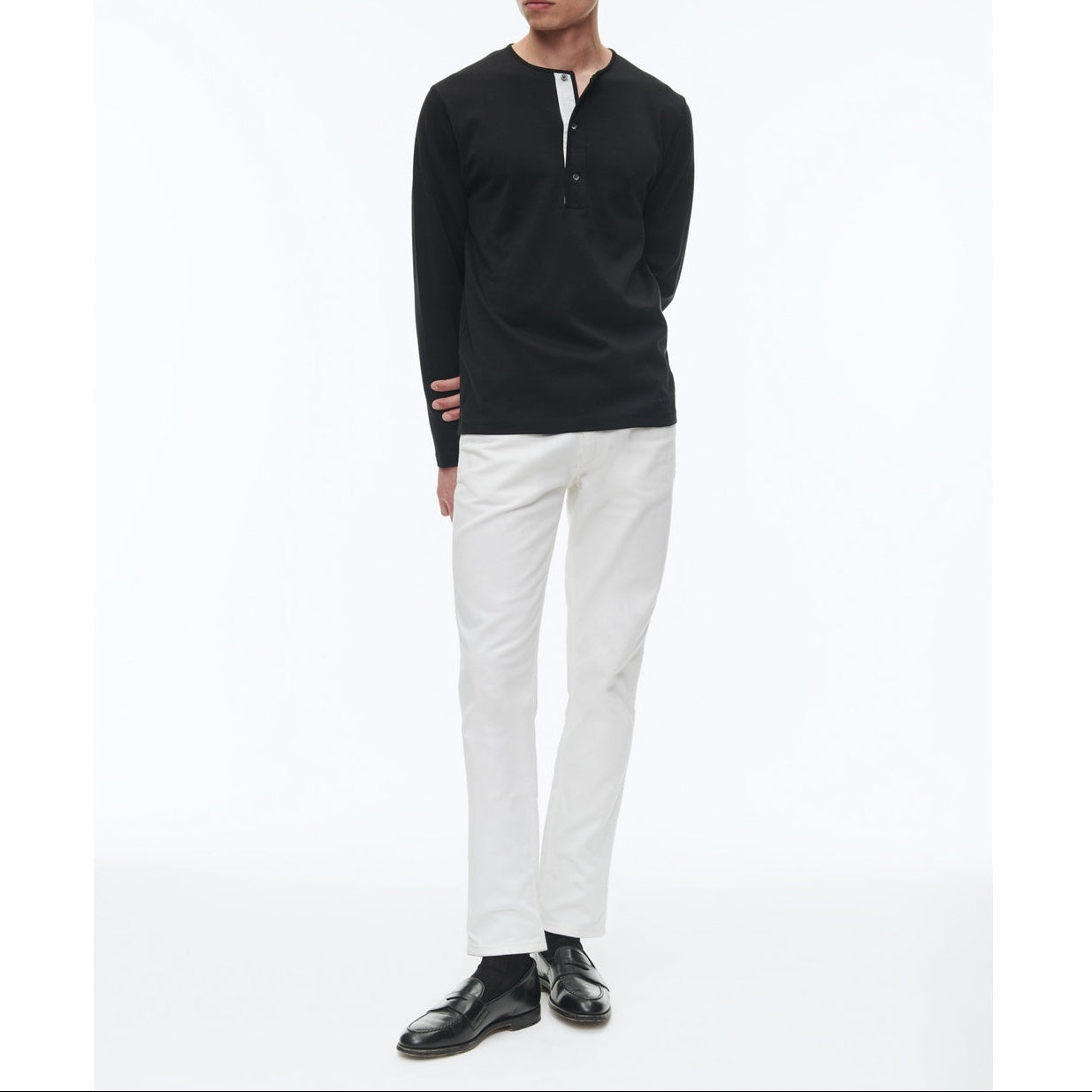 Henley Ml T-Shirt - Black
