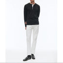 Camiseta Henley Ml - Negro