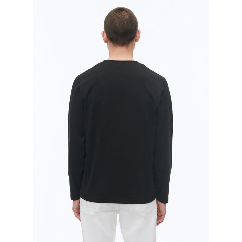 Camiseta Henley Ml - Negro