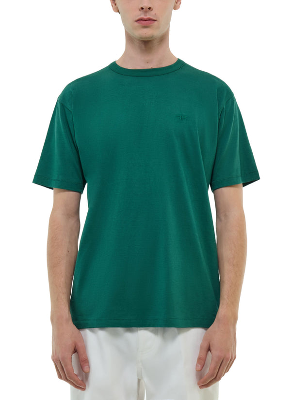 T-Shirt Mit Gesticktem Fursac-Logo - Smaragdgrün