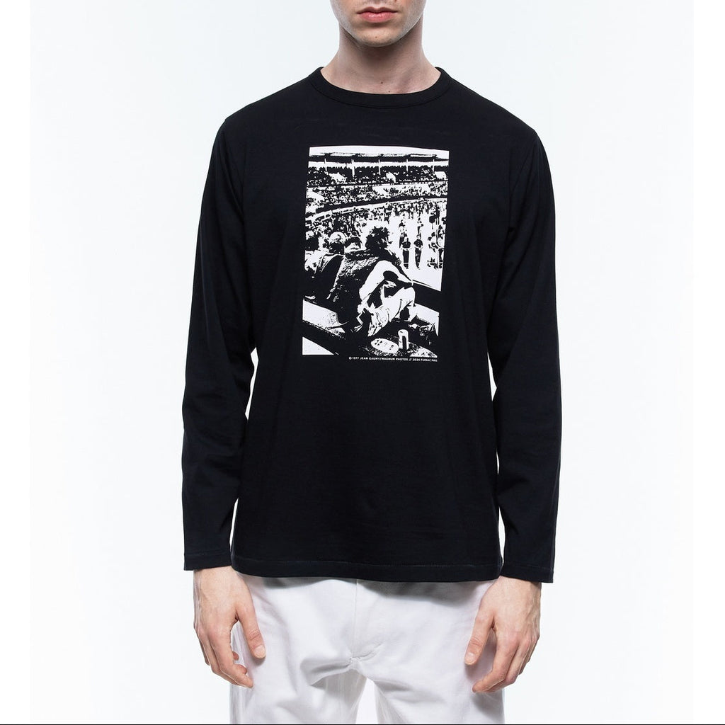 Printed Organic Cotton T-Shirt - Black - Jean Gaumy Photo Print