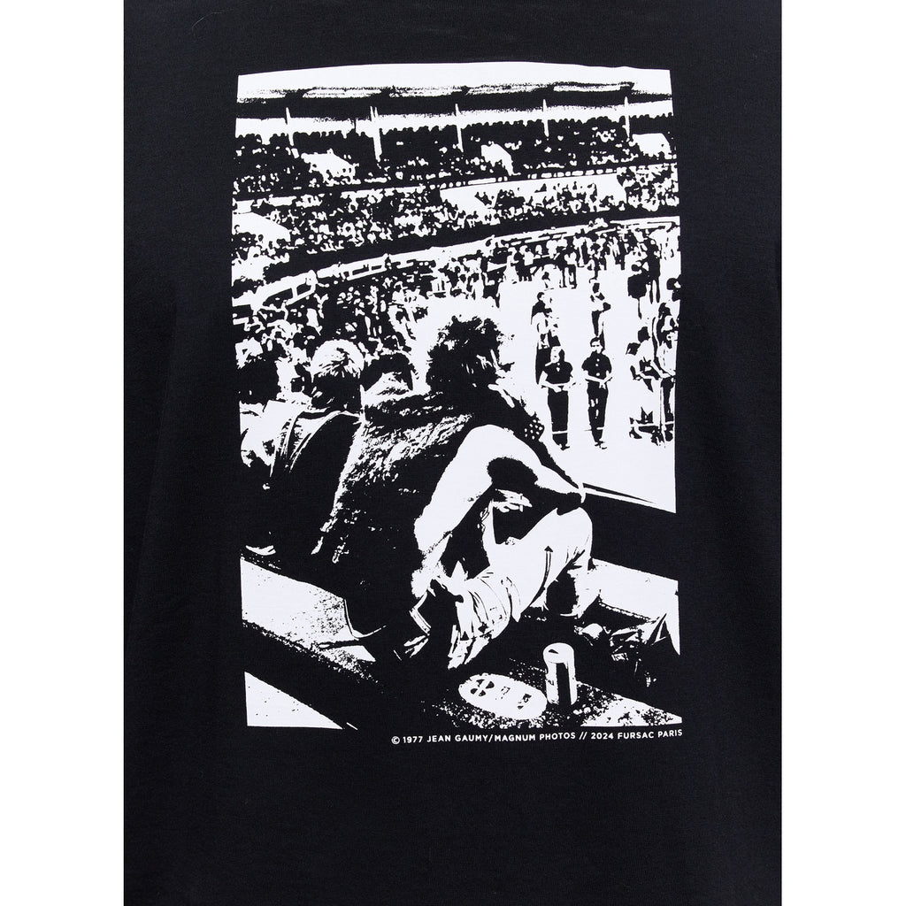 Printed Organic Cotton T-Shirt - Black - Jean Gaumy Photo Print