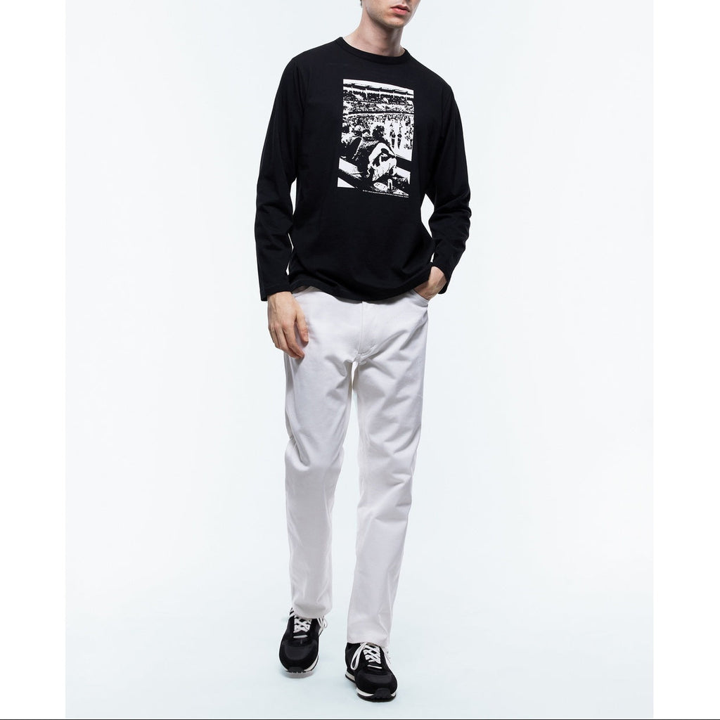 Printed Organic Cotton T-Shirt - Black - Jean Gaumy Photo Print