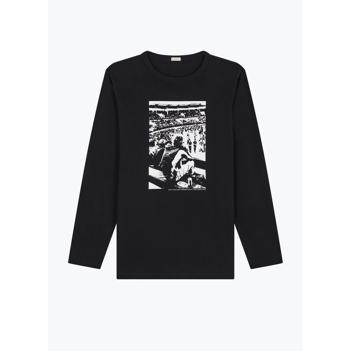 Printed Organic Cotton T-Shirt - Black - Jean Gaumy Photo Print