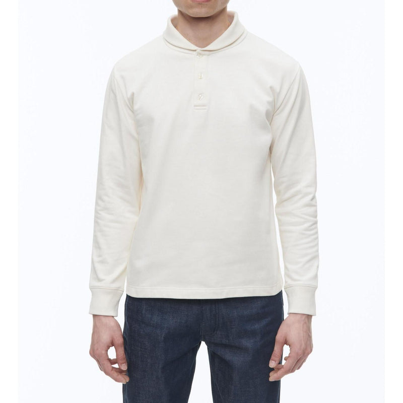 Sweat À Col Châle En Jersey De Coton - Ecru