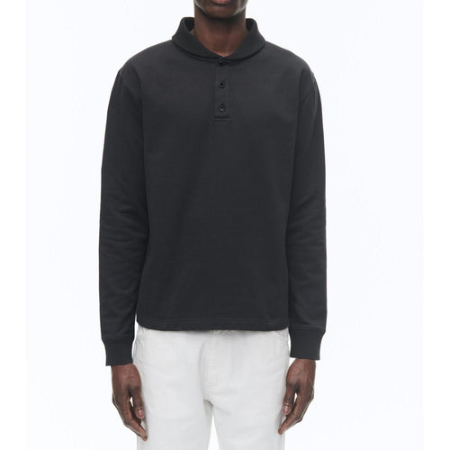 Sweat À Col Châle En Jersey De Coton - Noir