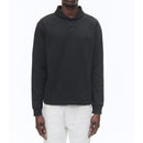Shawl Collar Cotton Jersey Sweatshirt - Black