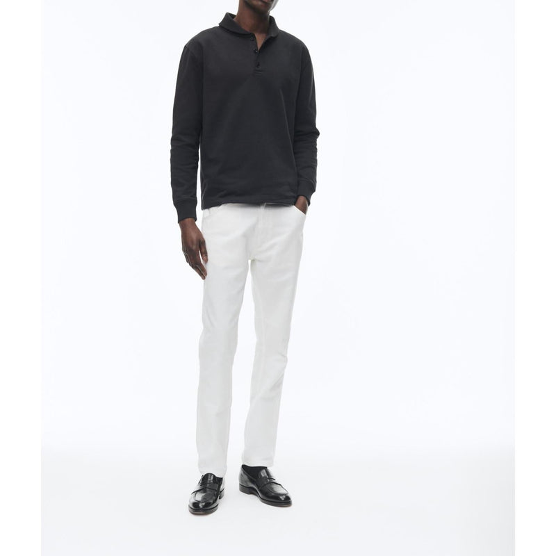 Shawl Collar Cotton Jersey Sweatshirt - Black