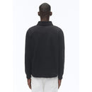 Shawl Collar Cotton Jersey Sweatshirt - Black