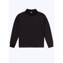 Shawl Collar Cotton Jersey Sweatshirt - Black