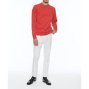 Sudadera De Jersey De Algodón Con Cuello Redondo - Rojo