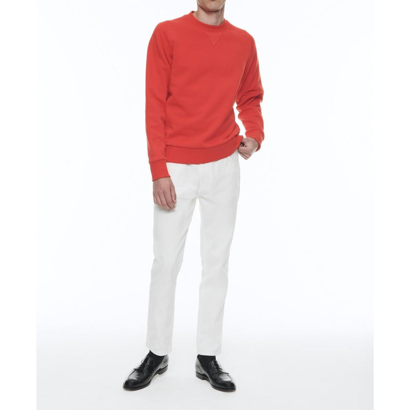 Sudadera De Jersey De Algodón Con Cuello Redondo - Rojo