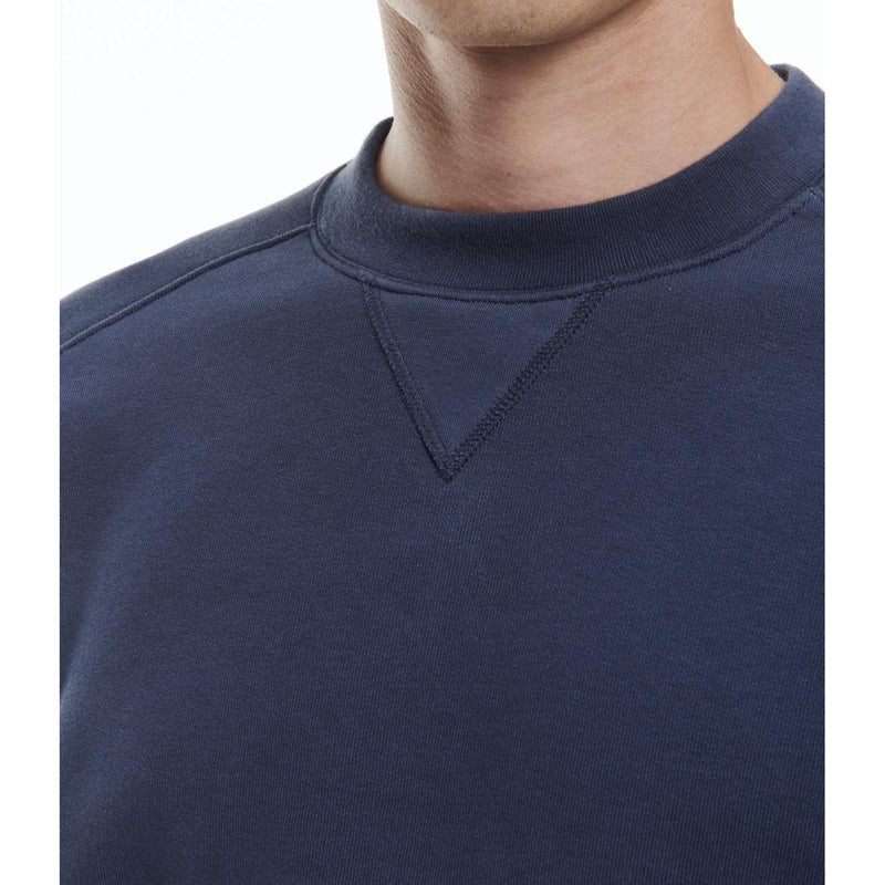 Crew-Neck Cotton Jersey Sweatshirt - Navy Blue