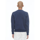 Crew-Neck Cotton Jersey Sweatshirt - Navy Blue
