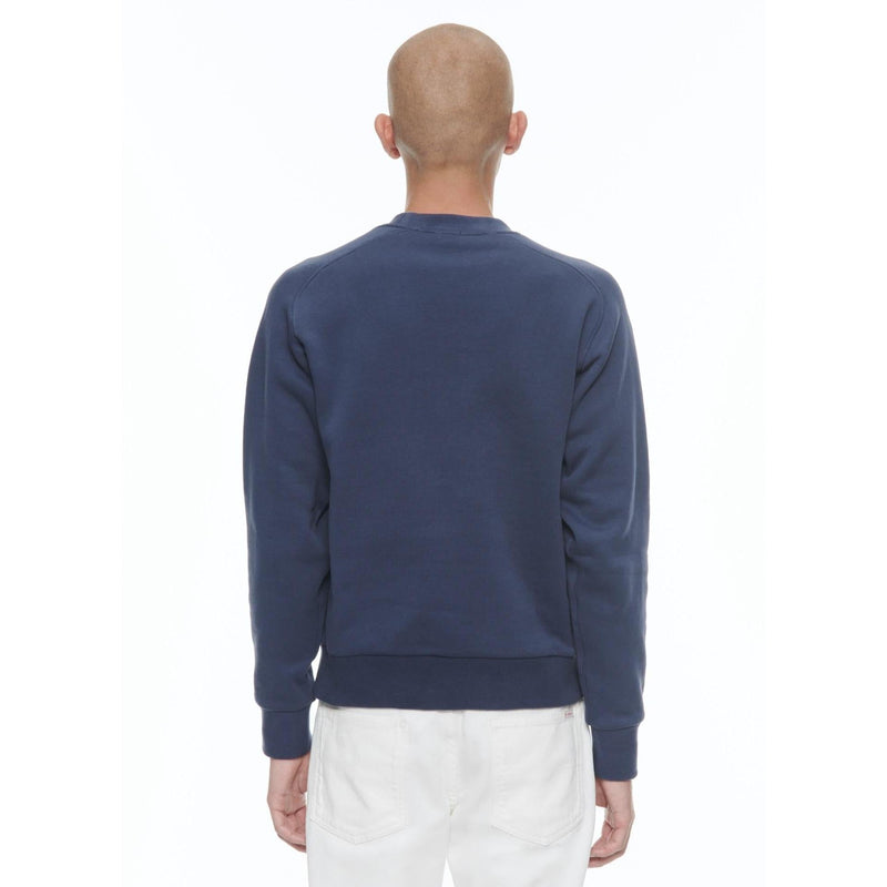 Crew-Neck Cotton Jersey Sweatshirt - Navy Blue