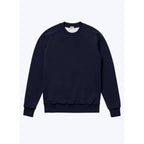 Crew-Neck Cotton Jersey Sweatshirt - Navy Blue