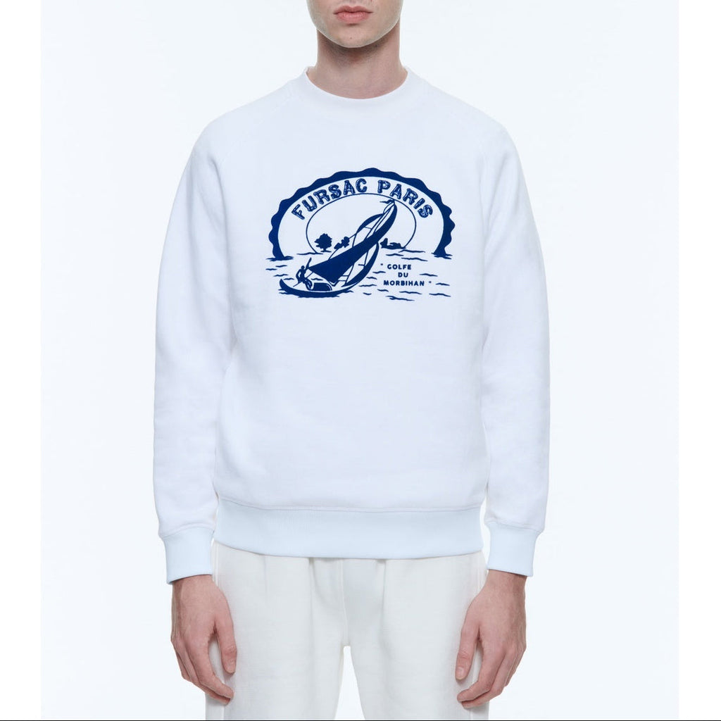 Fursac - Sweat En Coton Biologique - Blanc - Patch Golfe Du Morbihan