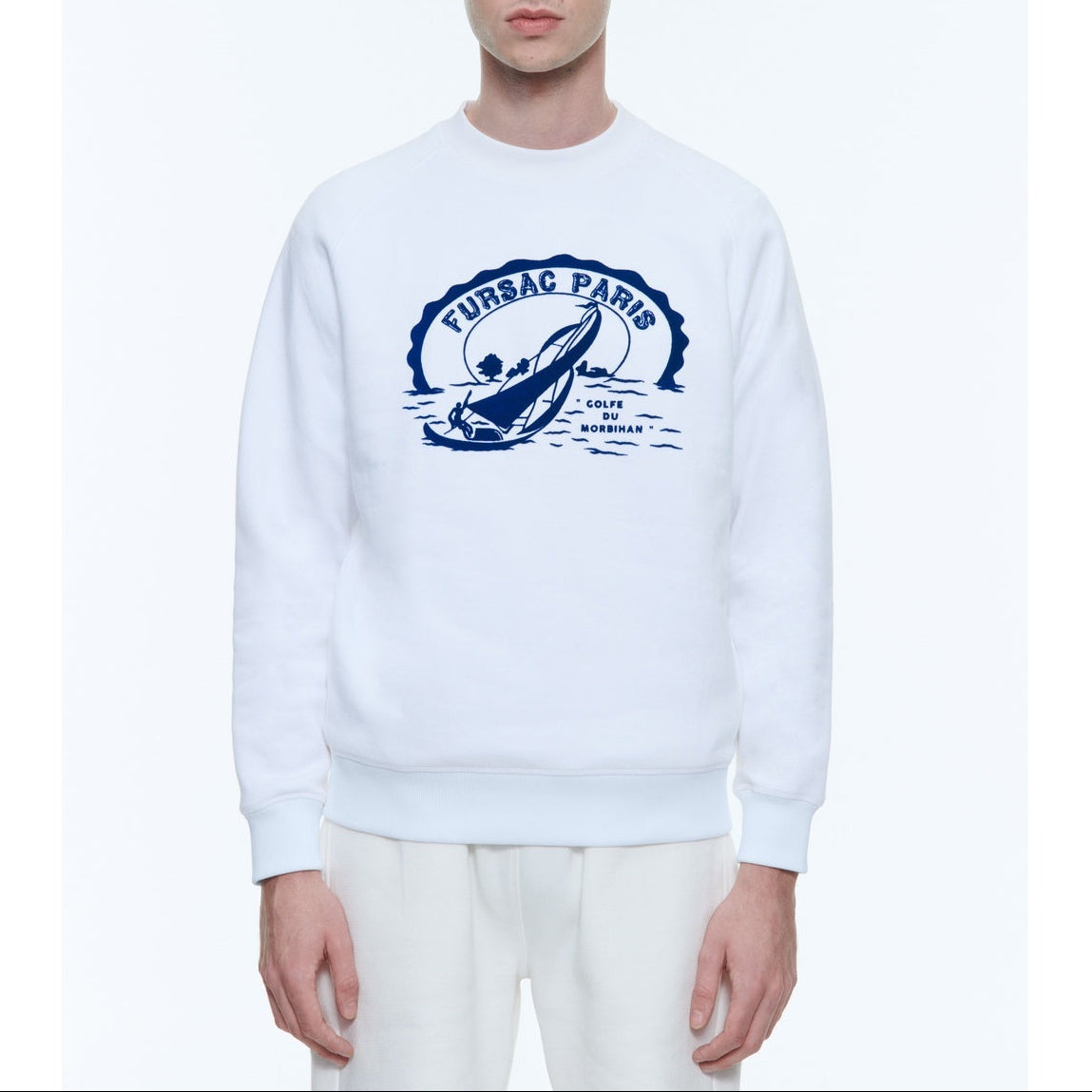Fursac - Sweat En Coton Biologique - Blanc - Patch Golfe Du Morbihan