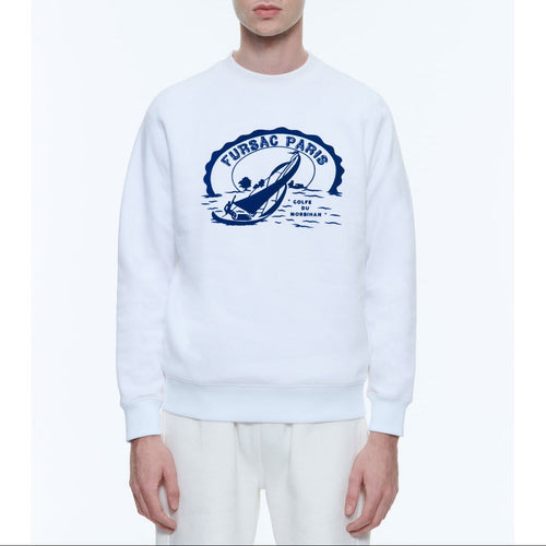 Fursac - Sweat En Coton Biologique - Blanc - Patch Golfe Du Morbihan