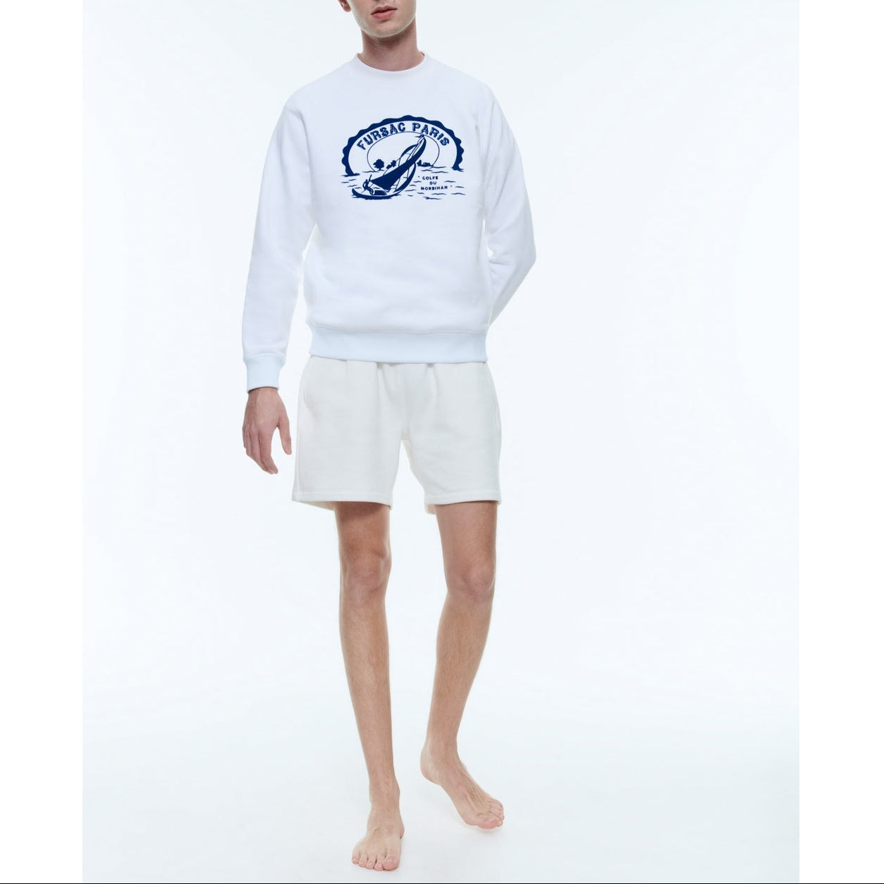 Fursac - Sweat En Coton Biologique - Blanc - Patch Golfe Du Morbihan
