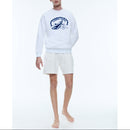 Sweat En Coton Biologique - Blanc - Patch Golfe Du Morbihan