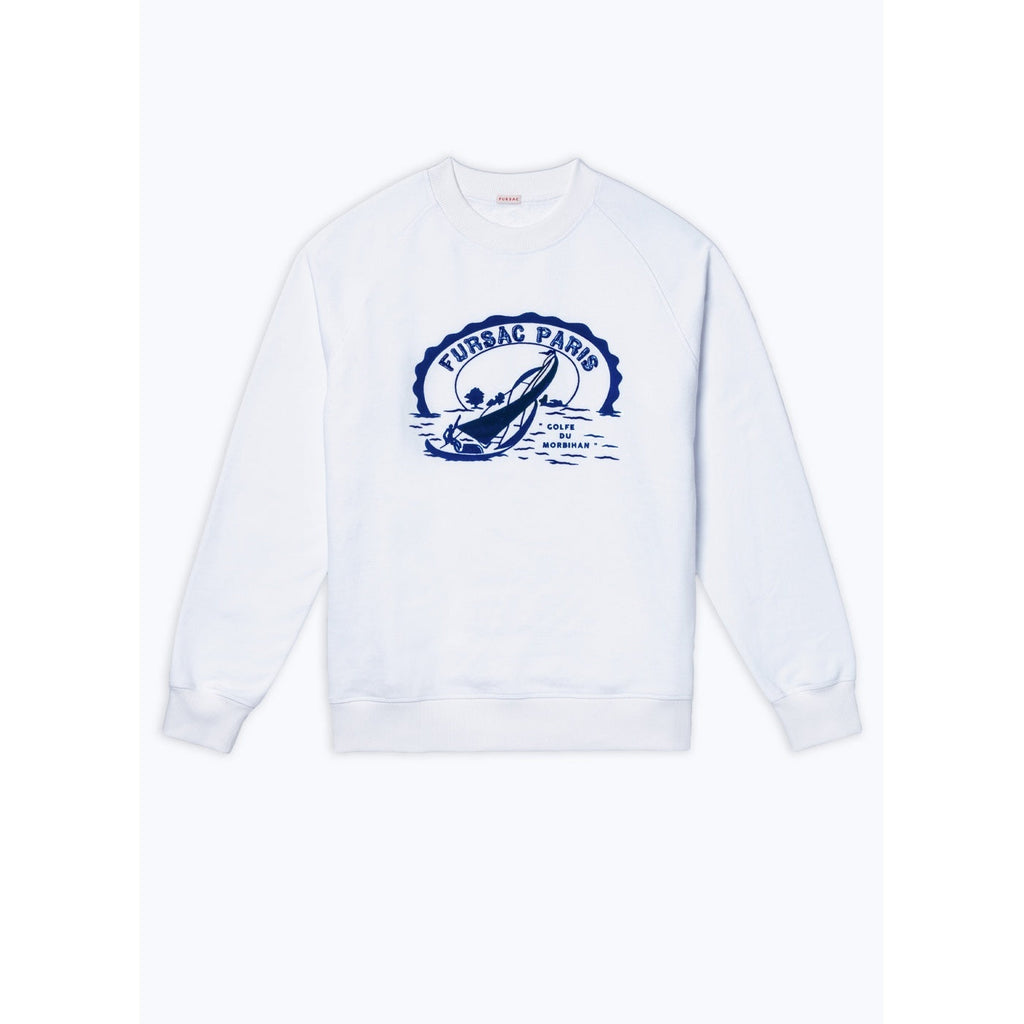 Fursac - Sweat En Coton Biologique - Blanc - Patch Golfe Du Morbihan
