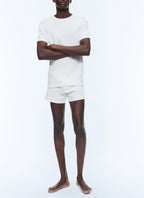Ribstrikket Ringer T-shirt - Råhvid