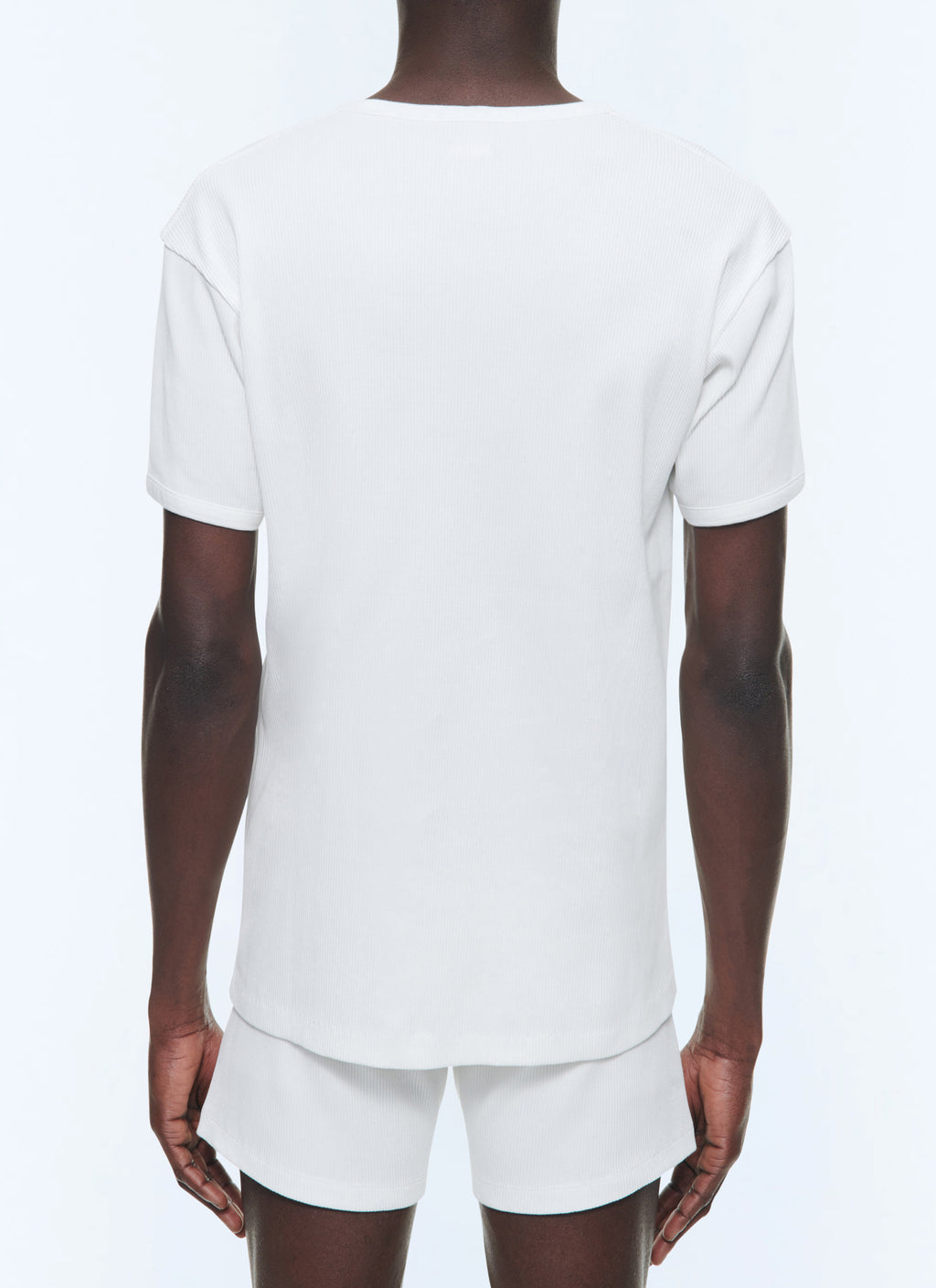 Ribstrikket Ringer T-shirt - Råhvid
