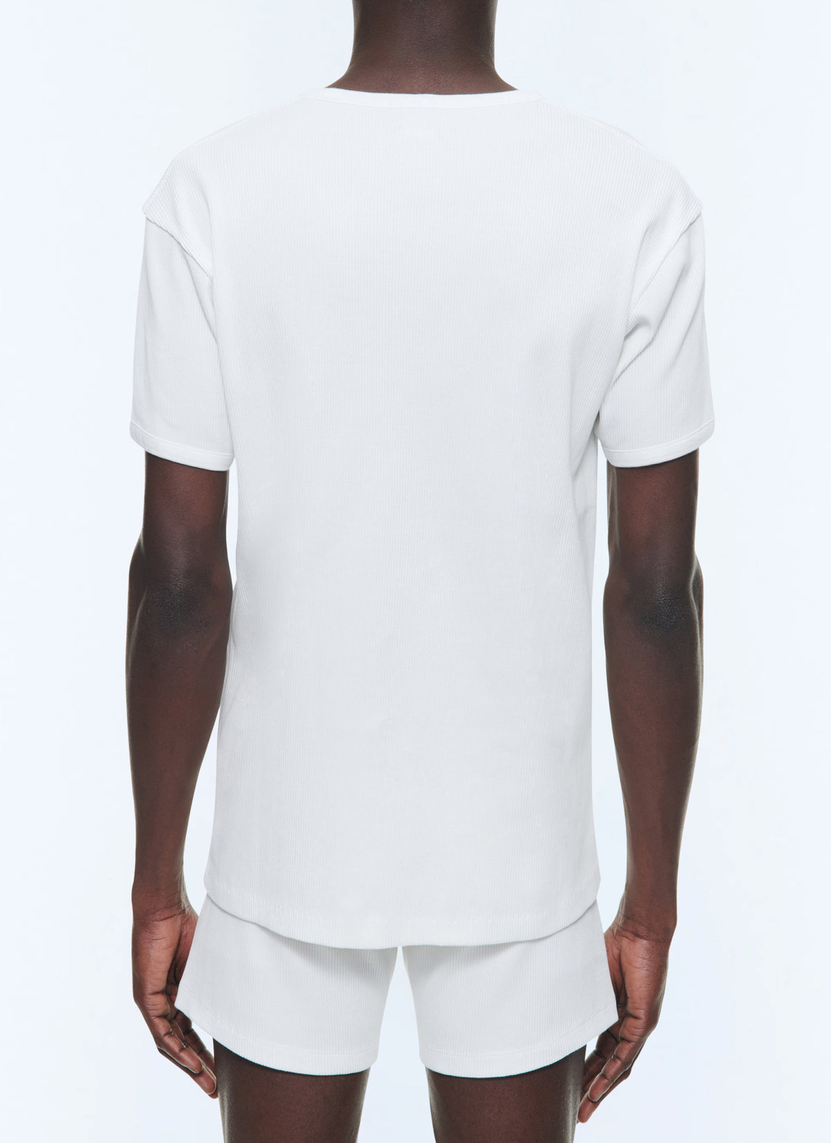 Ribstrikket Ringer T-shirt - Råhvid