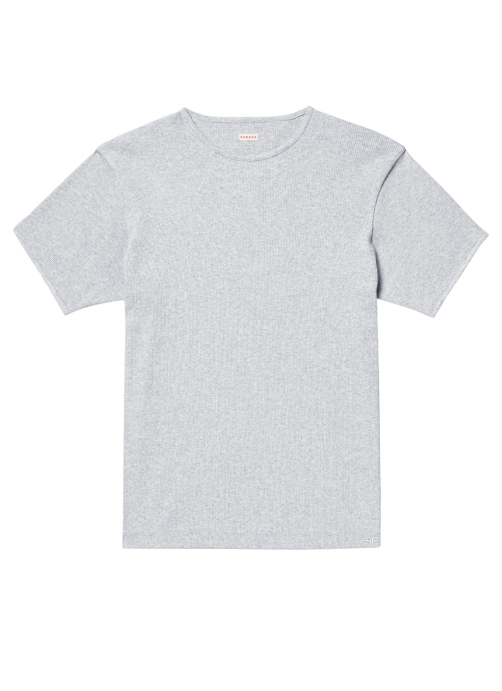 T-shirt Ringer A Costine - Grigio Melange Chiaro