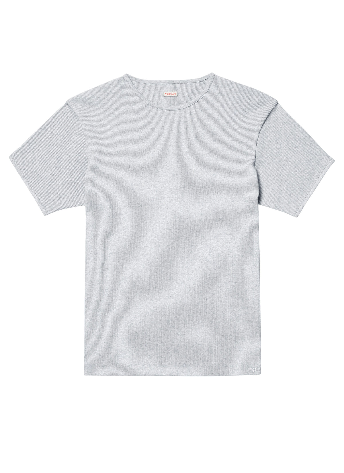 T-shirt Ringer A Costine - Grigio Melange Chiaro