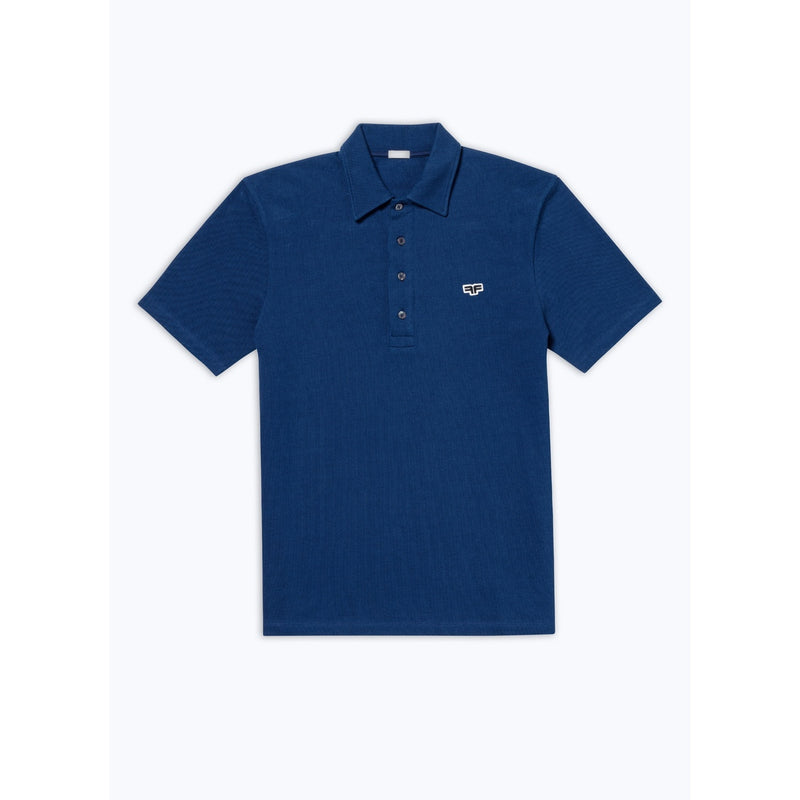 Polo En Piqué De Coton Biologique - Bleu