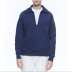 Sudadera Vareuse de algodón orgánico - Azul Marino