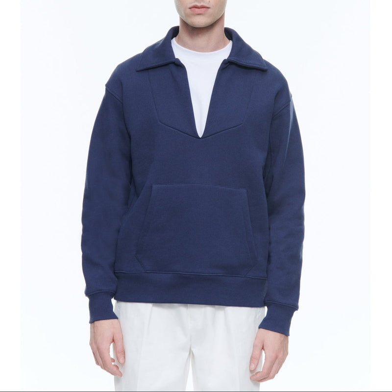 Sweat Vareuse En Coton Biologique - Bleu Marine