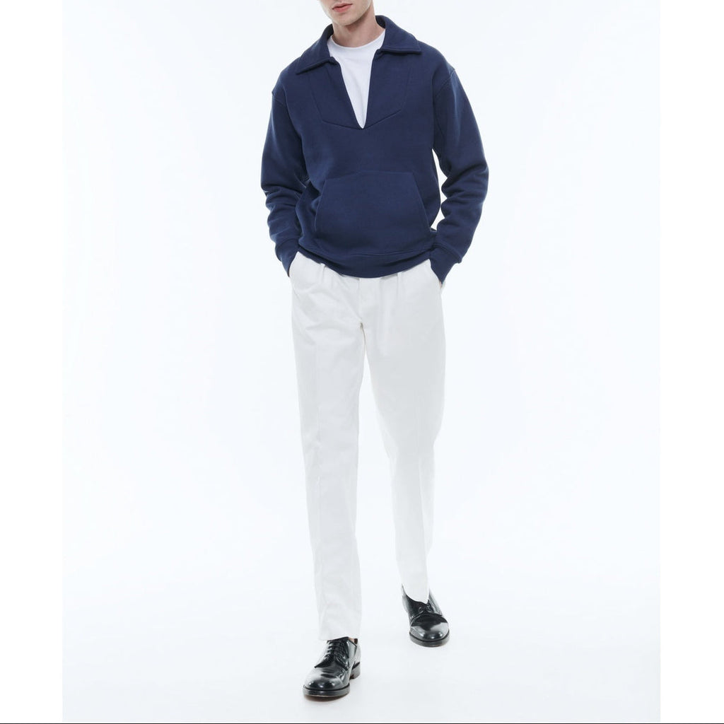 Sudadera Vareuse de algodón orgánico - Azul Marino