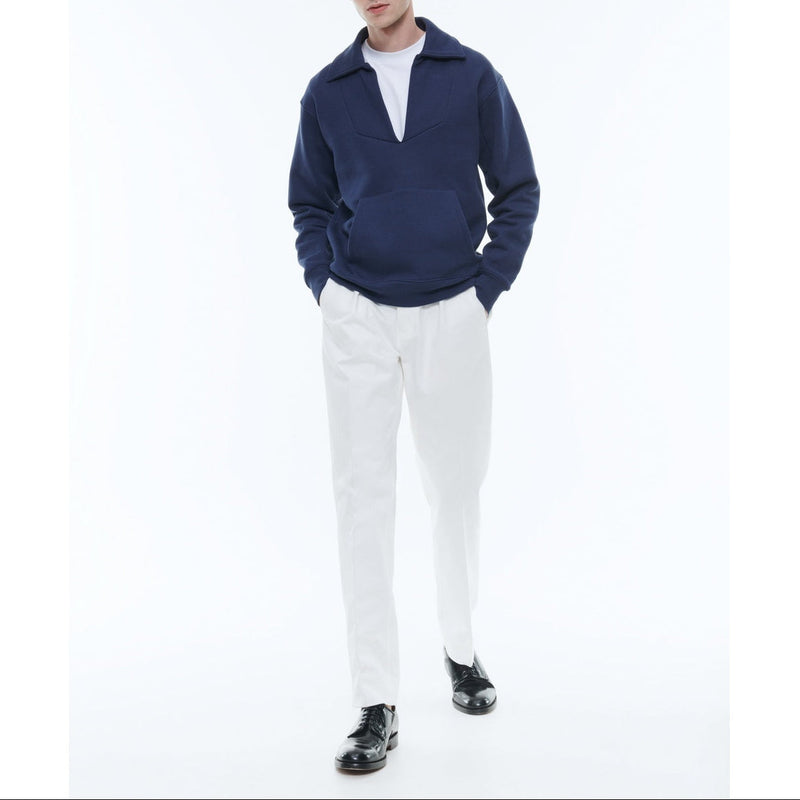 Sweat Vareuse En Coton Biologique - Bleu Marine