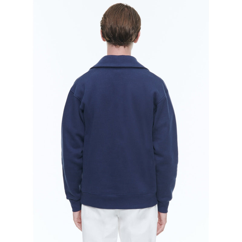 Sweat Vareuse En Coton Biologique - Bleu Marine
