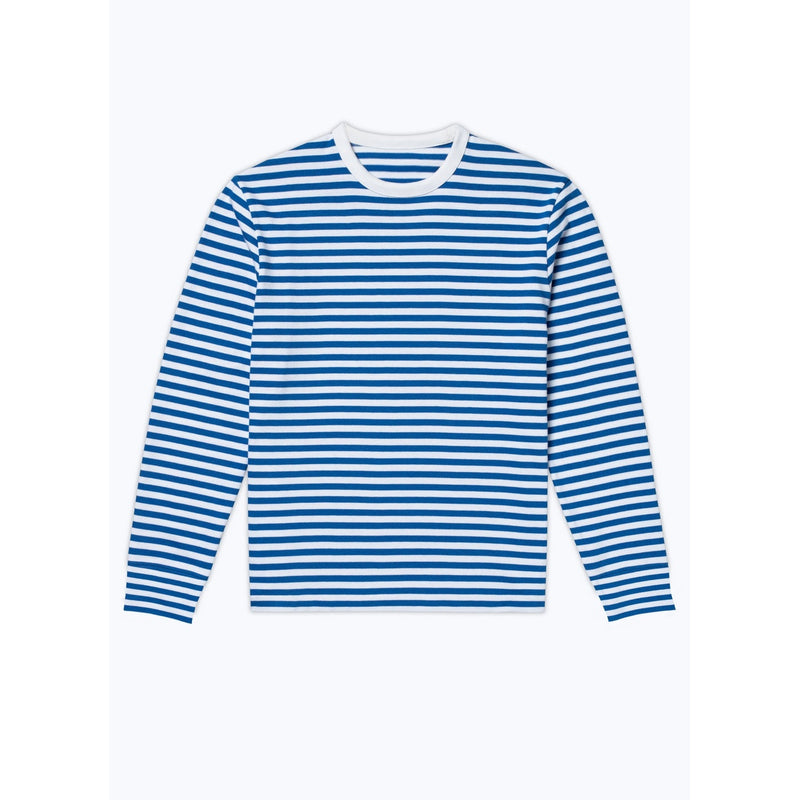 T-Shirt Rayé En Coton Biologique - Rayures Blanches Et Bleu Marine
