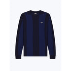 Polo Foot Rayé Logo - Marine