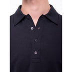 Polo De Jersey De Algodón Mercerizado - Negro