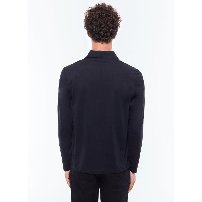 Polo En Jersey De Coton Mercerisé - Noir