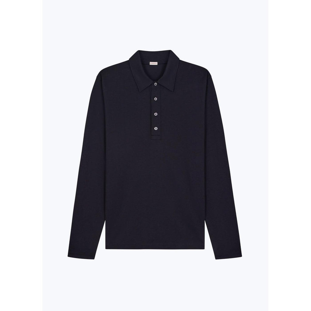 Polo En Jersey De Coton Mercerisé - Noir