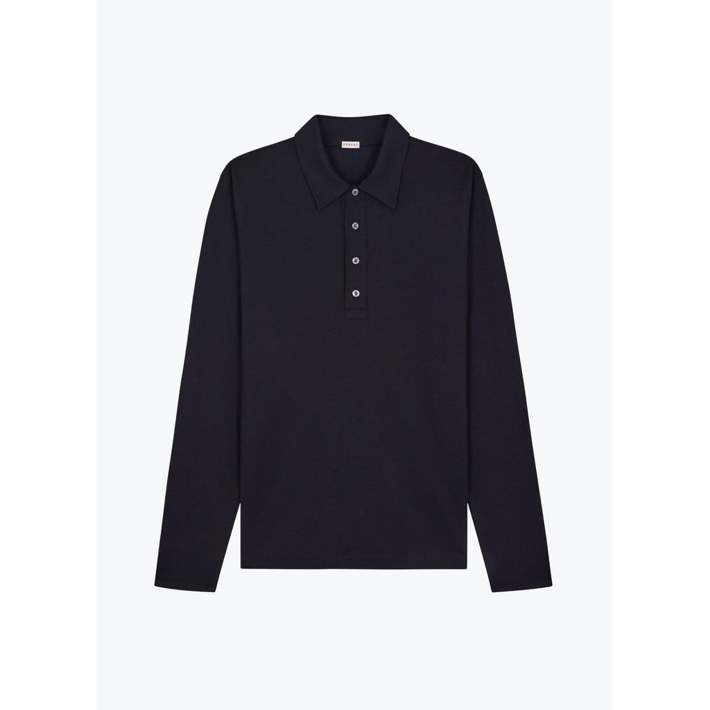 Polo De Jersey De Algodón Mercerizado - Negro