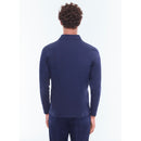 Polo En Jersey De Coton Mercerisé - Bleu Marine