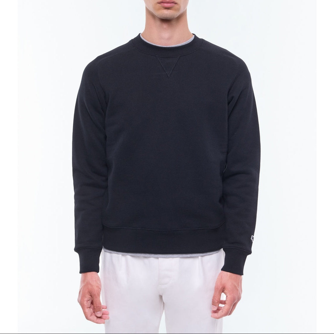 Black Crew-Neck Sweatshirt - Black