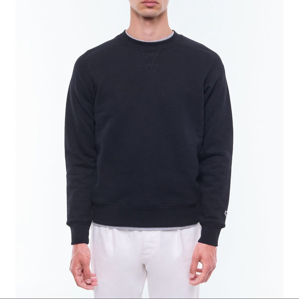 Black Crew-Neck Sweatshirt - Black