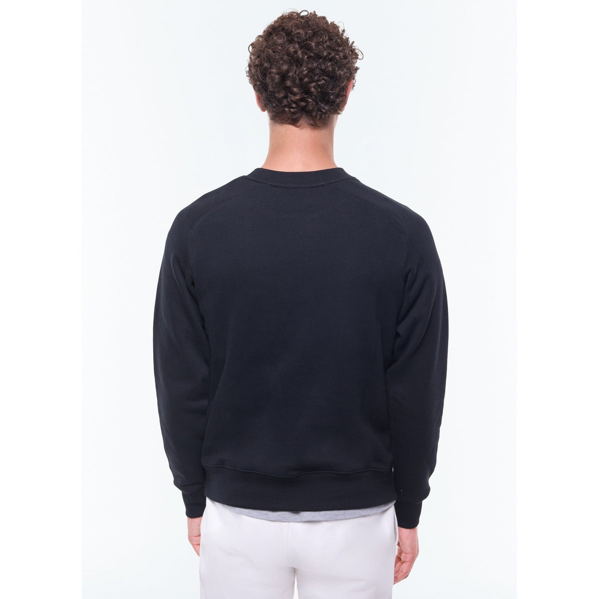 Black Crew-Neck Sweatshirt - Black